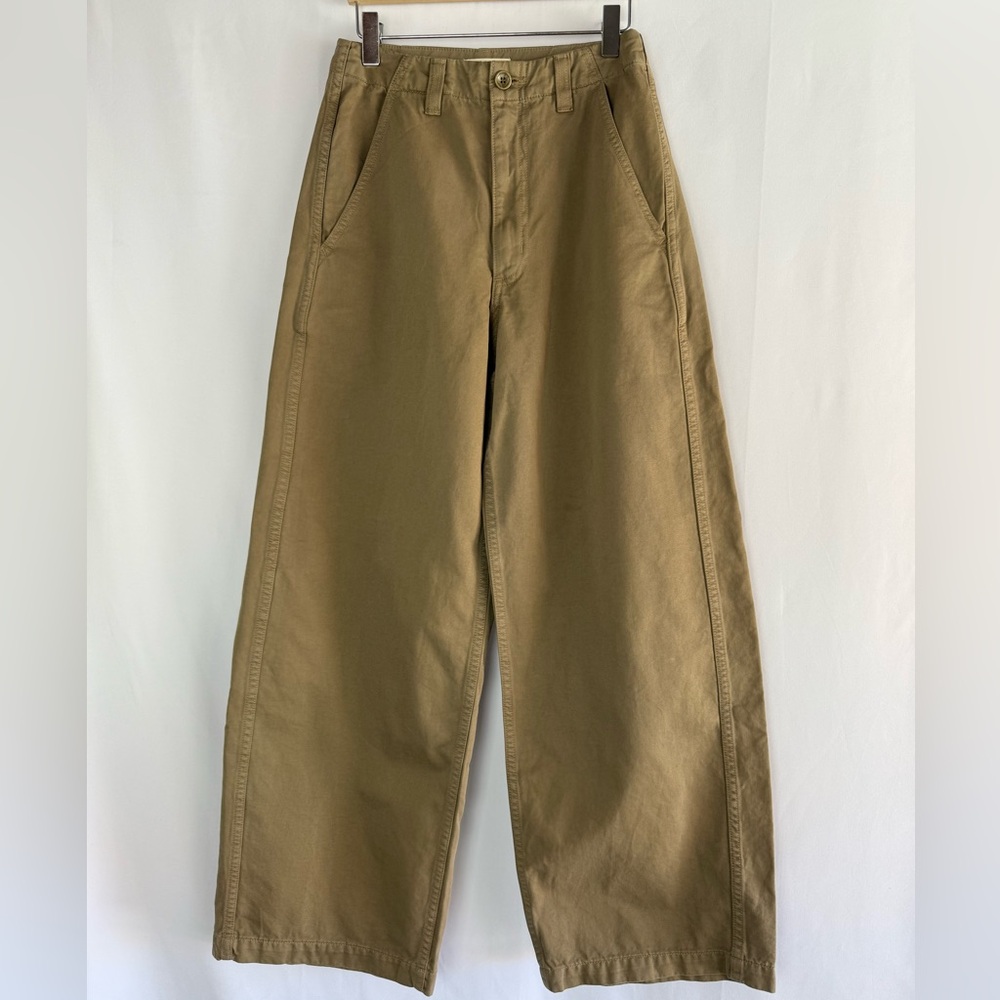 OZMA Women’s Khaki Wide Leg Chinos